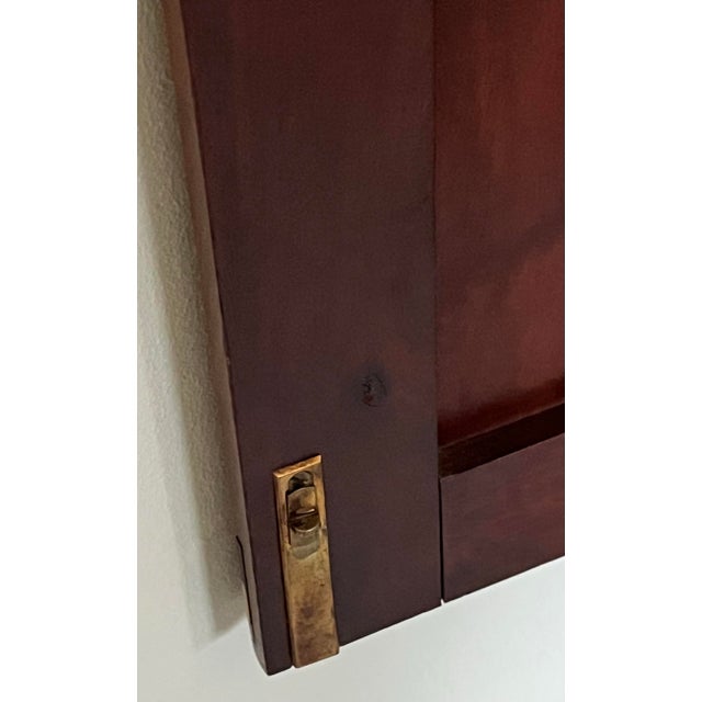 George II Style Dwarf Linen Chest in Cherry With Paneled Doors and Drawers For Sale - Image 9 of 11