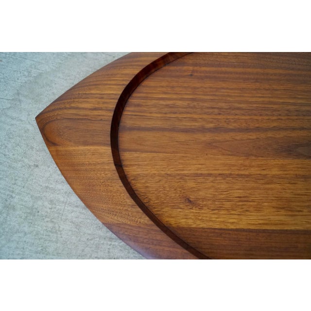 Wood 1960's Mid-Century Danish Modern Solid Walnut Tray For Sale - Image 7 of 13