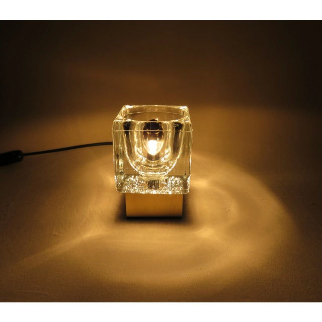 Small Vintage Gold-Colored Anodized Aluminum and Glass Table Lamps from Peill & Putzler, Set of 2 For Sale - Image 11 of 18