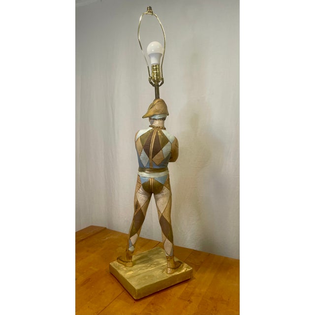 Mid 20th Century Marbro Harlequin Figural Table Lamp – Restored & Rewired For Sale - Image 11 of 17