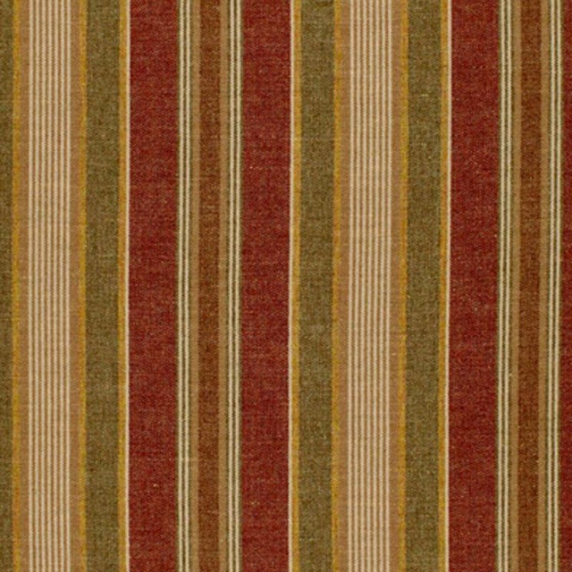 Contemporary Sample - Schumacher Edgemere Stripe Fabric in Indian Red For Sale - Image 3 of 3