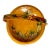 1950s Vintage Arts & Crafts Adirondack Hand Painted Wood Pinecone Catchall Bowl. For Sale