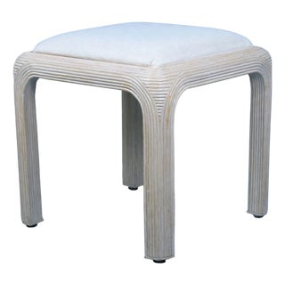 Blonde Pencil Reed Stool For Sale