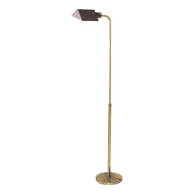 Adjustable Brass Floor Lamp, 1980s For Sale