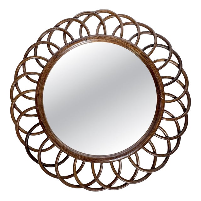 Vintage Wooden Mirror, France, 1960s For Sale