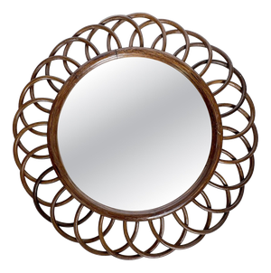 Vintage Wooden Mirror, France, 1960s