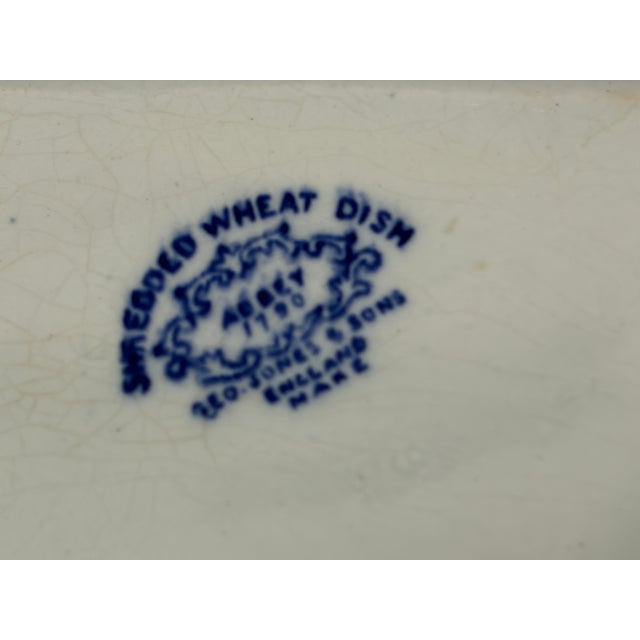 Ceramic Antique Abbey 1790 Shredded Wheat Dish Jones and Sons England Early 1900s Rare For Sale - Image 7 of 8