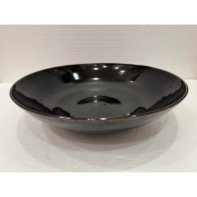 Arts & Crafts Vintage 1983 Black Bowl Signed by Steve Stewart For Sale - Image 3 of 11
