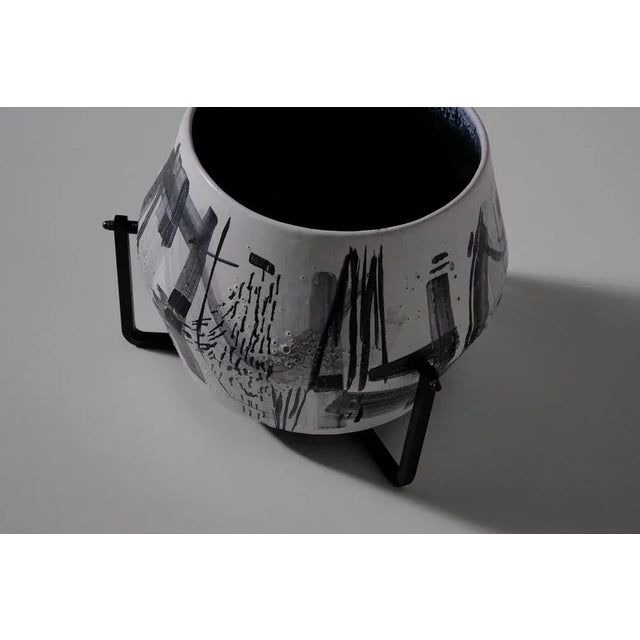 Large Ceramic Flower Pot by Victor Cerrato, Italy, 1960s For Sale - Image 6 of 12