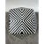 Plastic Art Deco Style Sculptural Resin Black & White Pedestal , Side End Table or Stool For Sale - Image 7 of 10