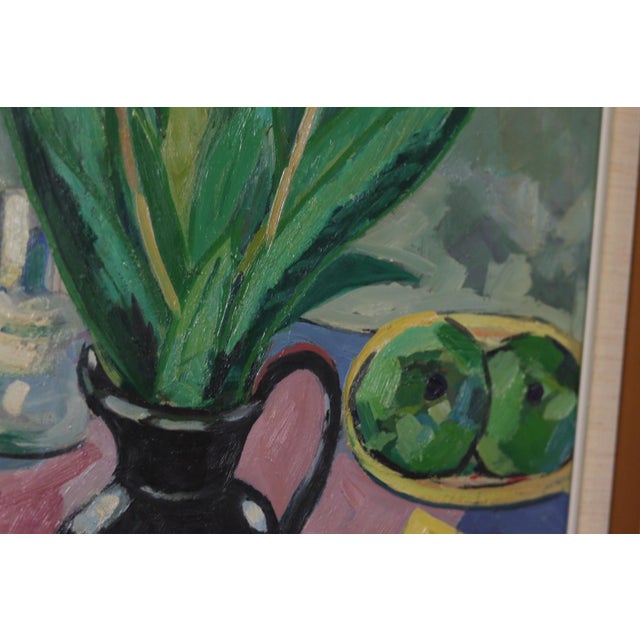Gustaf Börtner, Tulips and Fruit, 1950s, Oil on Panel, Framed For Sale - Image 12 of 18
