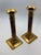 Vintage Neiman Marcus Brass & Copper Column Candlesticks – A Pair For Sale - Image 4 of 6