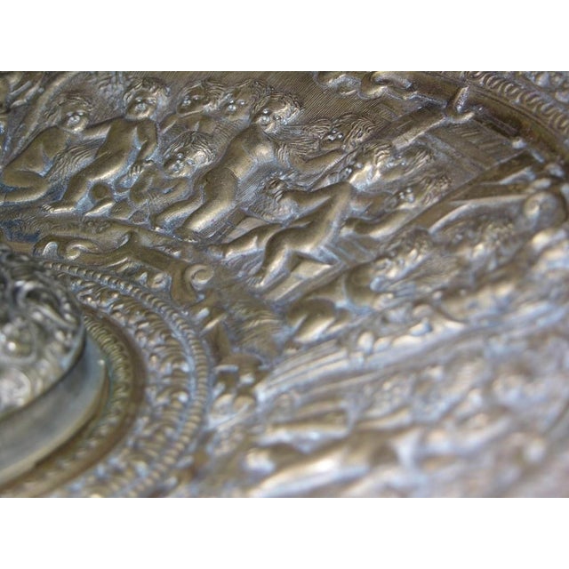 Brown Embossed Bronze Jugs and Basins with Allegorical Scenes by Colleoni of Bergamo, 1890s-1910s, Set of 4 For Sale - Image 8 of 17