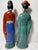 Rose 19th Century Antique Pair Chinese Famille Rose Enamel Porcelain Figures 14" For Sale - Image 8 of 12