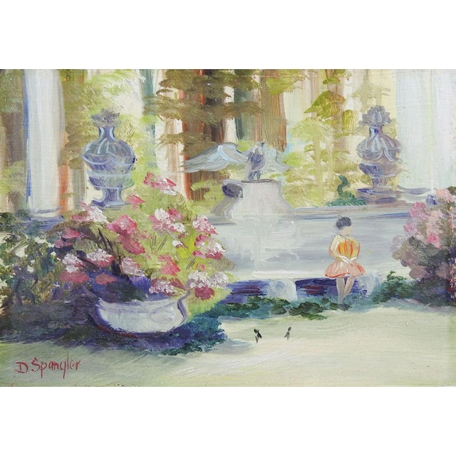 Dorothy Spangler Garden Landscape Painting For Sale - Image 4 of 4