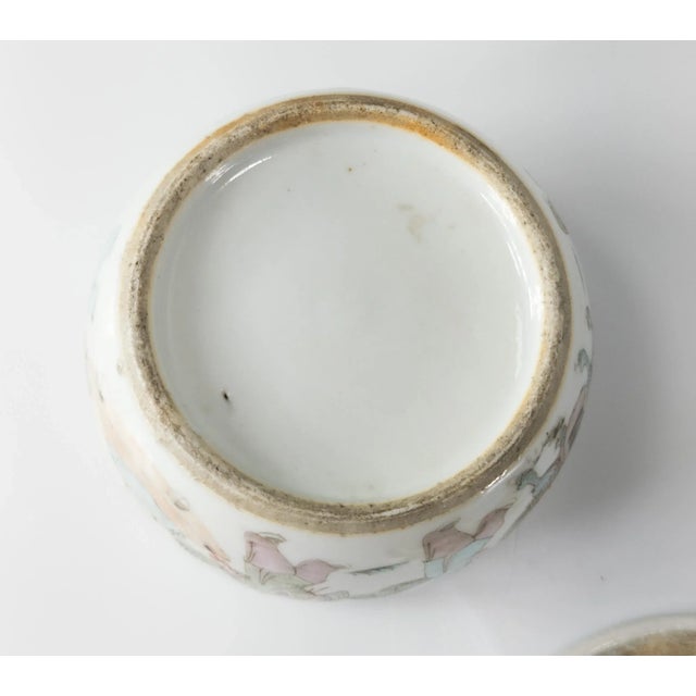 19th Century Chinese Famille Rose Decorated Covered Bowl or Cricket Cage For Sale - Image 10 of 12