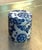 Takahashi Blue/White Ceramic Cylinder Box For Sale - Image 4 of 5