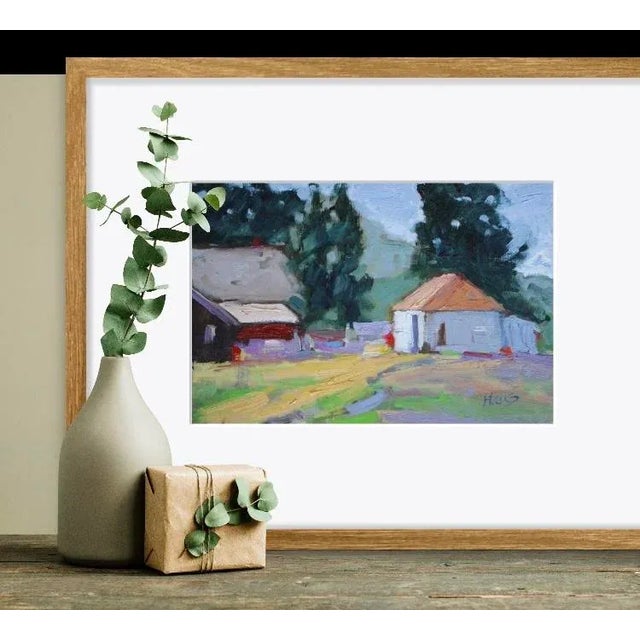 Wood Quiet Places & Journeys — California Coast Landscape (Original Plein Air Oil Painting) For Sale - Image 7 of 12