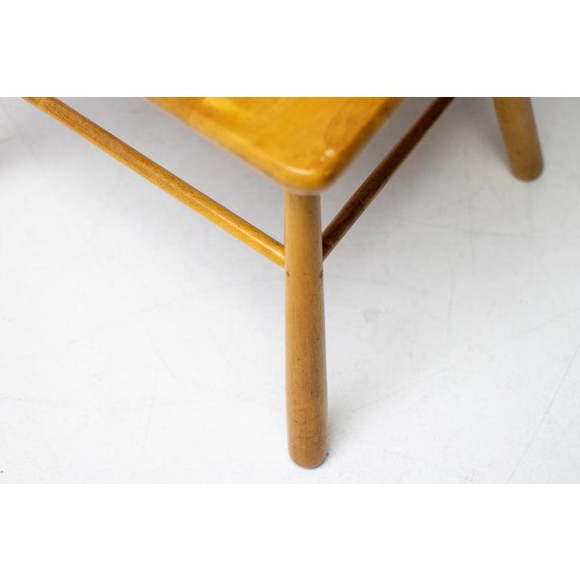 Wood Danish Birch Armchair, 1950s For Sale - Image 7 of 13