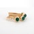 Contemporary Five 14k Yellow Gold Rings With Cabochon-Cut Emeralds Size 6.5 For Sale - Image 3 of 14