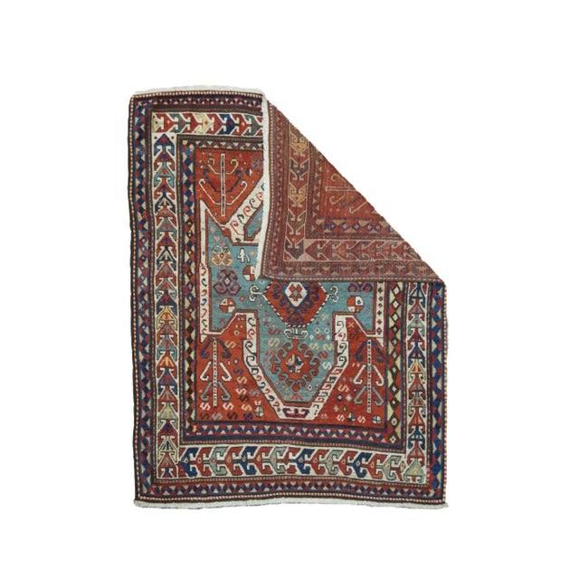 Antique Kazak Rug 5'2'' x 6'7'' For Sale - Image 4 of 11
