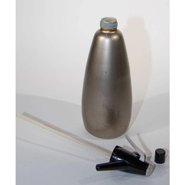 Vintage Boc Silver Soda Syphon England 1960 For Sale In Palm Springs - Image 6 of 11