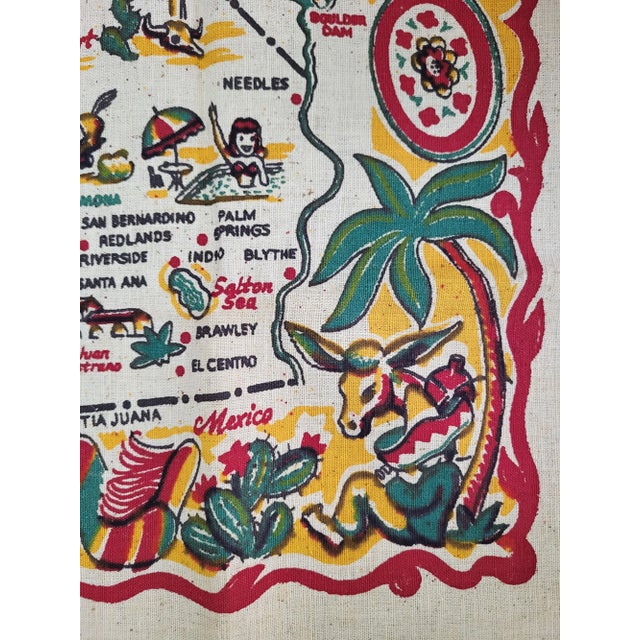 Textile 1940s California State Genuine Cactus Cloth Textile For Sale - Image 7 of 11
