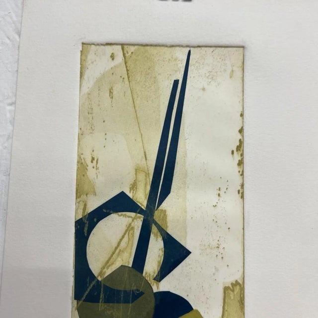 AMBIANIC presents Vintage Abstract Modern Artwork on Paper signed art 7.38 x 22 art 3.75 x 18.75 Preowned vintage, see...