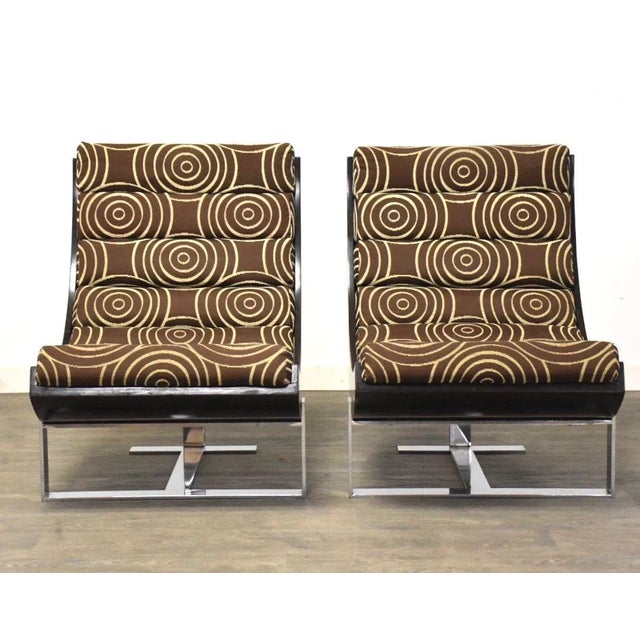 Modern Scoop Lounge Chairs - a Pair For Sale - Image 10 of 11