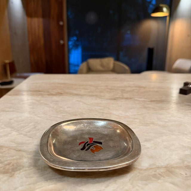 Mid-Century Modern Mid-Century Decorative Silver Plate Los Castillo Emplumado Azteca For Sale - Image 3 of 12