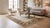 Elevate high-end interiors with this hand-knotted modern Oushak-style area rug, featuring an airy sky-blue field anchored...