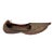 Antique Mughal-Style Gold Embroidered Leather Slipper India Punjab Region 1900 For Sale
