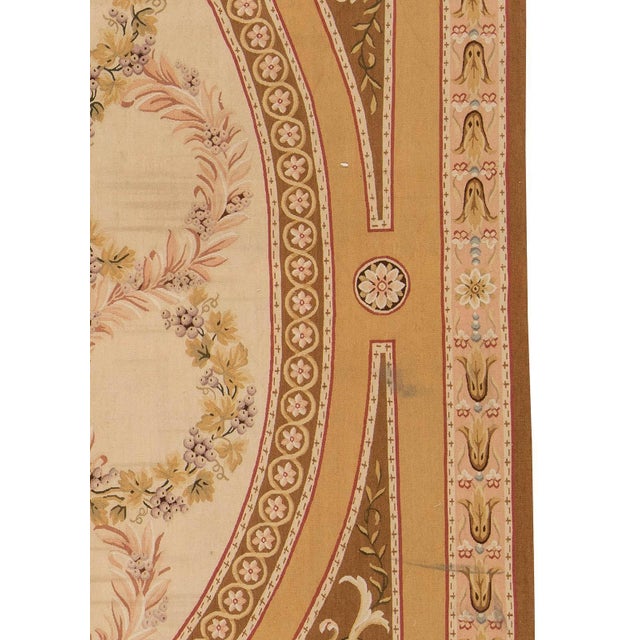 Early 21st Century European Inspired Aubusson Handmade Wool Rug by Doris Leslie Blau For Sale - Image 5 of 7