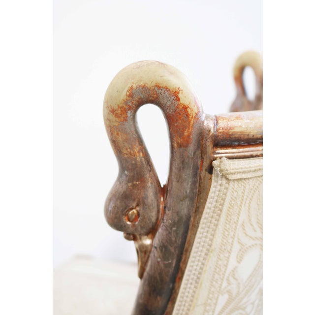 Wood French Empire Style Swan Chair, 1980s For Sale - Image 7 of 12