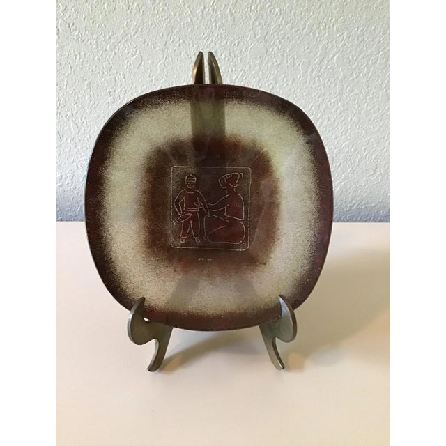 Vintage Maurice Heaton Vintage Fused Glass Plate, Mid Century Modern. This designer plate is in exceptional condition, no...