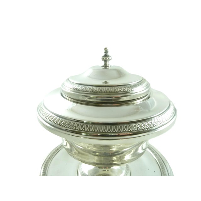 Mid 20th Century French Silver Plate Caviar Server | Glass Liner | 5 Piece Set For Sale - Image 9 of 10
