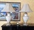 Vintage Pair of Neoclassical Trophy Urn Table Lamps in White Crackle Glaze – Made in Usa For Sale - Image 17 of 18