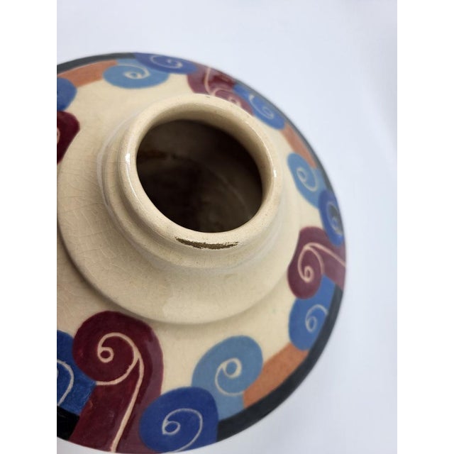 Art Deco Ceramic Vase from Simone Larrieu, 1930s For Sale - Image 9 of 15