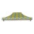 Interior Awning in Ferrick Mason Whiskey Stripe Green Blue For Sale