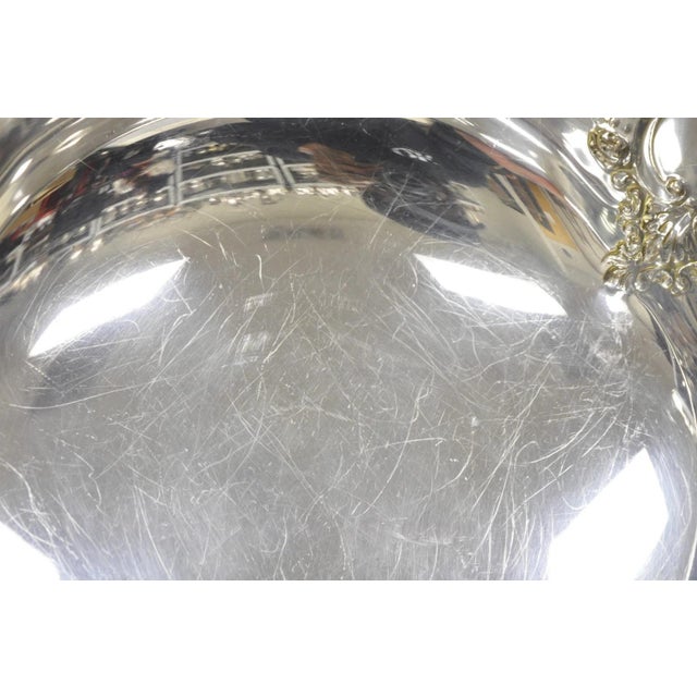 Mid 20th Century Victorian Floral Repousse Silver Plated Punch Bowl Champagne Chiller Ice Bucket For Sale - Image 11 of 14