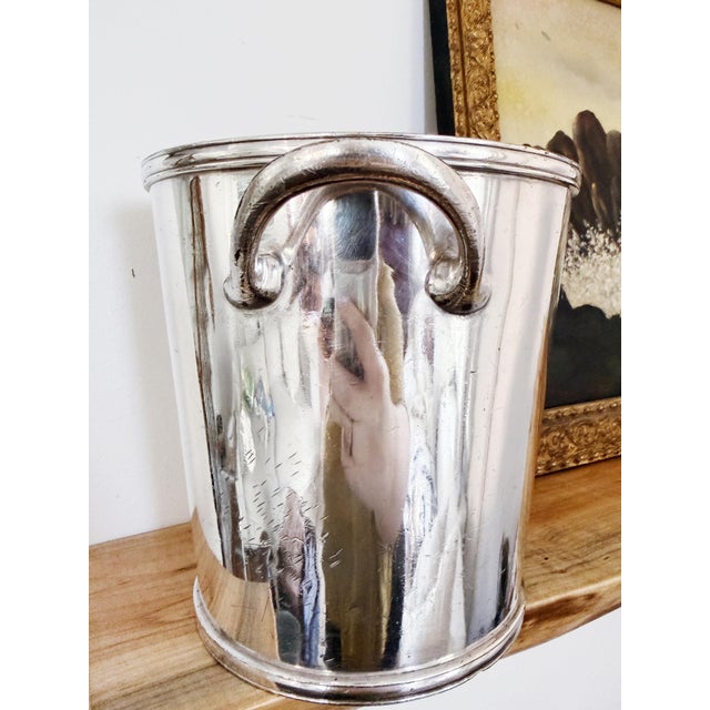 Antique Pacific Steam Navigation Co Silver Plated Wine Cooler For Sale - Image 4 of 9