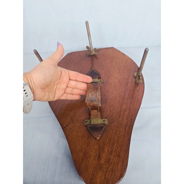 Vintage Multi LawnTennis Racket Press Set of 3 Slazengers Spalding Free Standing For Sale - Image 15 of 16