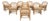 Set of Eight Danny Ho Fong Rattan Garden Dining Armchairs For Sale