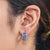 Blue Natural 2.08 cts blue sapphire earrings in 14k gold For Sale - Image 8 of 18