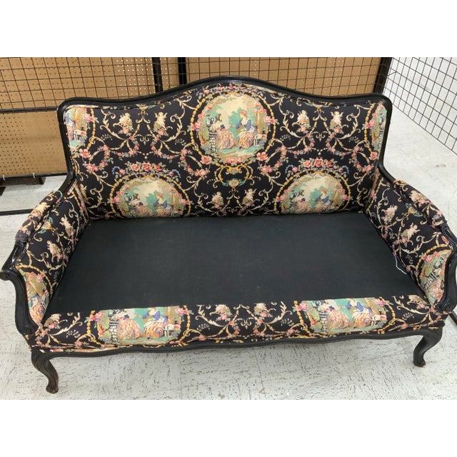 1940s Vintage Multicolors French Sofa For Sale In Atlanta - Image 6 of 8