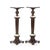 20th Century Walnut and Porcelain Columns, Set of 2 For Sale - Image 6 of 6