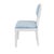 Worlds Away Matthew Izzo Home Hayden Light Blue Performance Linen and Matte White Lacquer Bow Back Dining Chair For Sale - Image 4 of 7