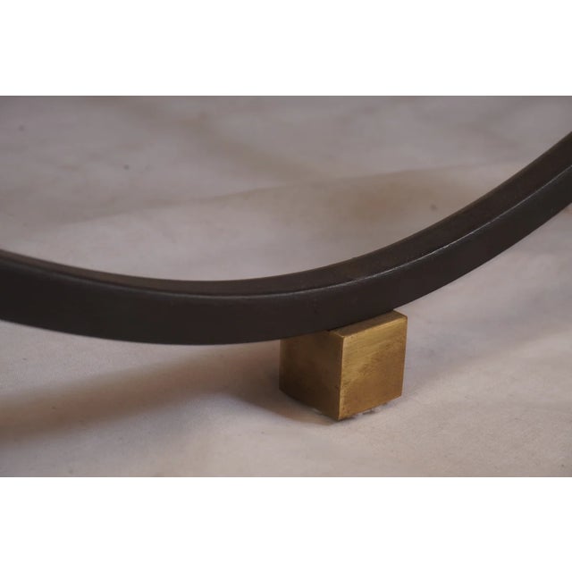 Brass Arteriors Felice Iron Brass Alpaca Bench For Sale - Image 8 of 8