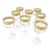 Mid Century Glamorous 22Kt Gold Culver Wine Glass Goblets - 8 Pieces For Sale