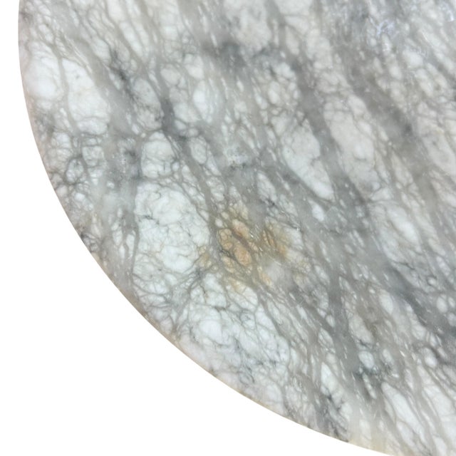 Vintage Italian Gray Veined Alabaster Marble Compote Tazza For Sale In Sacramento - Image 6 of 9